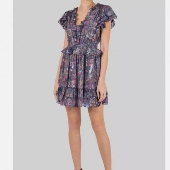 Rebecca Taylor Silk Floral Mini Dress NWT Small Summer Wedding Guest Vacay Party - Picture 3 of 10